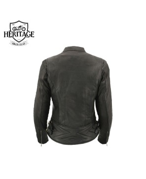 Heritage Women's Black 'Crinkled Arm' Jacket