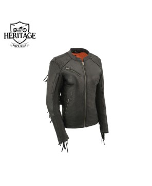 Heritage Women's Fringed Leather Jacket