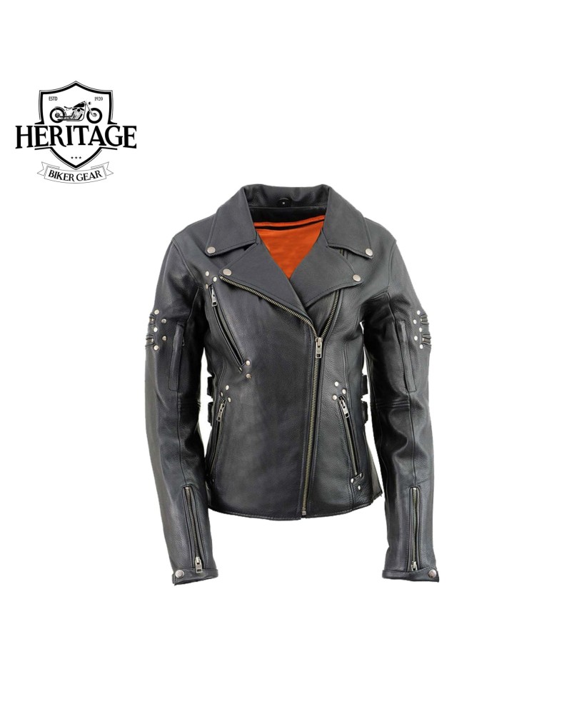 Heritage Women's Belt-less Leather Jacket