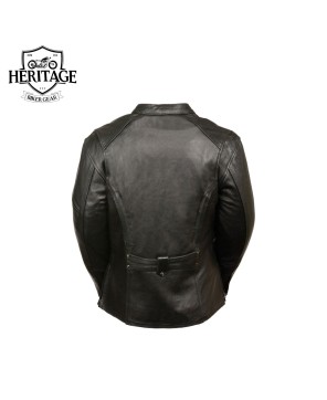 Heritage Women's Black Vented Leather Jacket