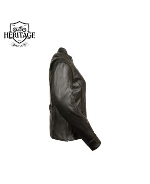 Heritage Women's Black Vented Leather Jacket