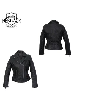 Heritage Women's Motorcycle Leather Jacke