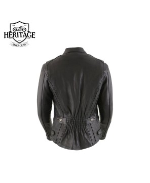 Women's Black Leather Biker Jacket