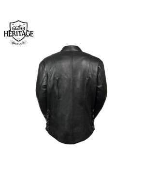 Ladies Racer Black Motorcycle Jacket