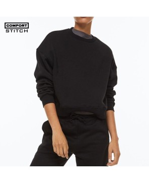 Black Comfort Stitch Sweatshirt - Cozy Style Essential