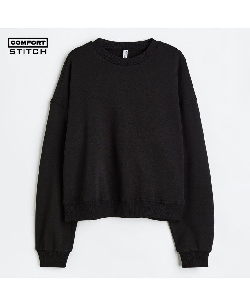 Black Comfort Stitch Sweatshirt - Cozy Style Essential