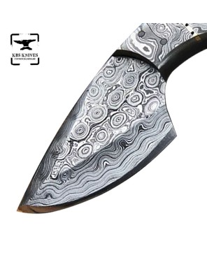 Full Damascus Skinning Knife - Custom Crafted