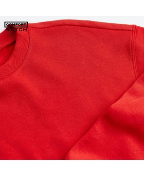 Sweatshirt in Bright Red - Cotton-Poly Blend