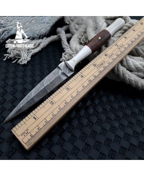 Handmade Damascus Double Edge Dagger