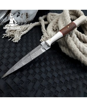 Handmade Damascus Double Edge Dagger