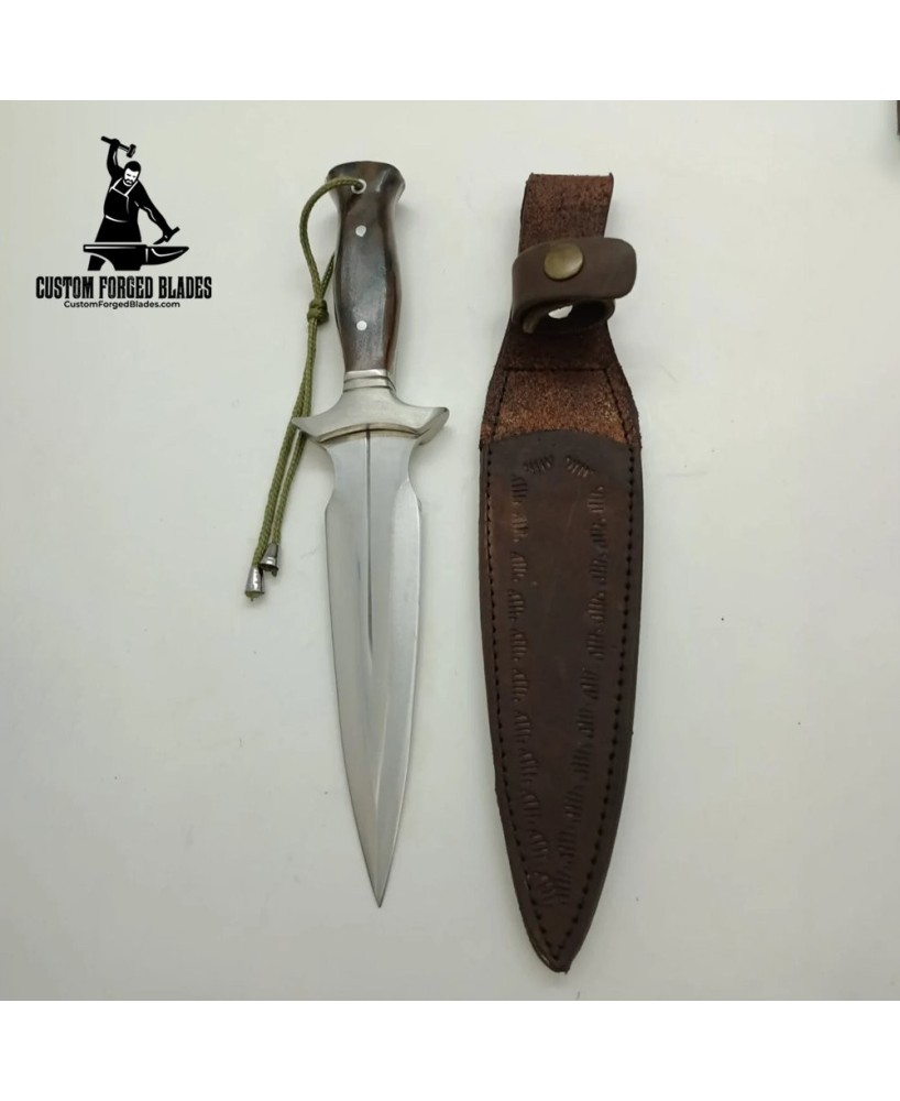 Custom Dagger Knife & Leather Sheath