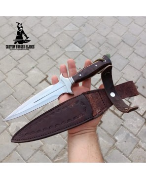 Custom Dagger Knife & Leather Sheath