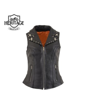 Premium Cowhide Leather Vest - Classic Style & Functionality