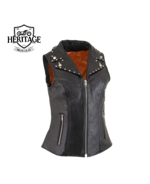 Premium Cowhide Leather Vest - Classic Style & Functionality