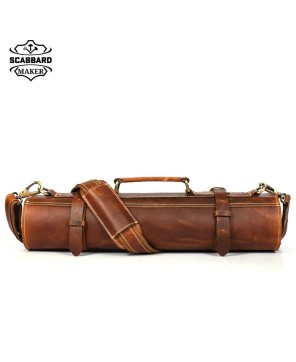 Torino Ranch Chef Knife Roll - Stress Brown