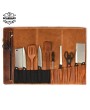 Torino Ranch Chef Knife Roll - Stress Brown