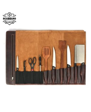 Leather Chef Knife Roll