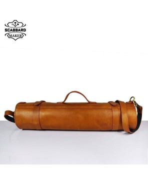 Chestnut Leather Chef Knife Roll