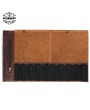 Corozo Hanging Leather Knife Roll - Walnut Brown, 10 Slots