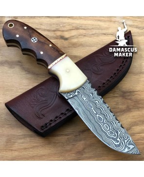 Handmade Damascus Bushcraft Knife