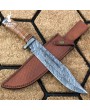 Custom Damascus Hunting Bowie