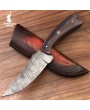 Custom Handmade Damascus Hunting Knife