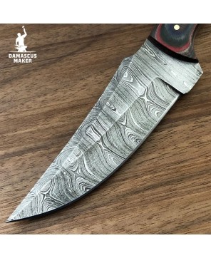 Custom Handmade Damascus Hunting Knife