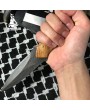 Damascus Dagger Knife With Wood Handle By Custom Forged Blades