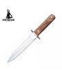 Dagger Hunting Knife Satin Olive Wood Handle By Custom Forged Blades