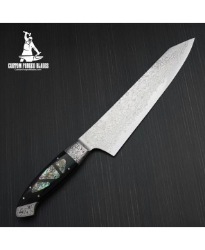 Abalone Damascus Chef Knife