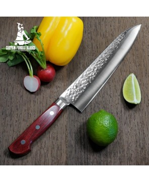 Hammered Steel Chef Knife