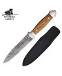 CUSTOM HANDMADE DAMASCUS FIXED BLADE DAGGER KNIFE