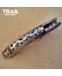 Custom Handmade Damascus Steel Folding Knife - Beautiful Camel Bone Handle By Trail Cutlery