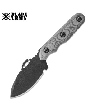 Shadow Sentinel Tactical Knife - Black Linen Micarta Handle