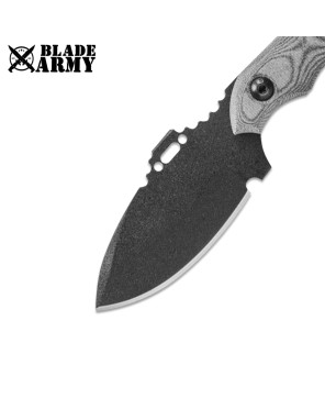 Shadow Sentinel Tactical Knife - Black Linen Micarta Handle