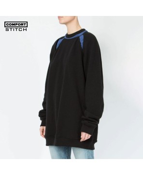 Stretch Cotton Crew Neck Sweatshirt