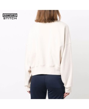 Essentials White Sweatshirt - Recycled Cotton Blend