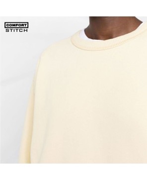 Pastel Yellow Organic Cotton Sweatshirt | Eco-friendly Comfort