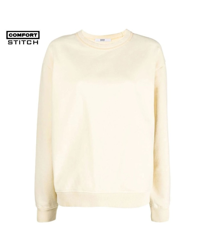 Pastel Yellow Organic Cotton Sweatshirt | Eco-friendly Comfort