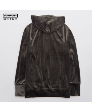 After Party Velour Oversized Full Zip Hoodie