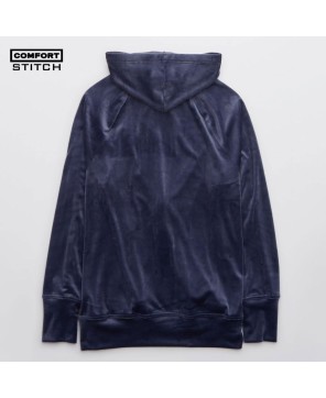 After Party Velour Oversized Full Zip Hoodie