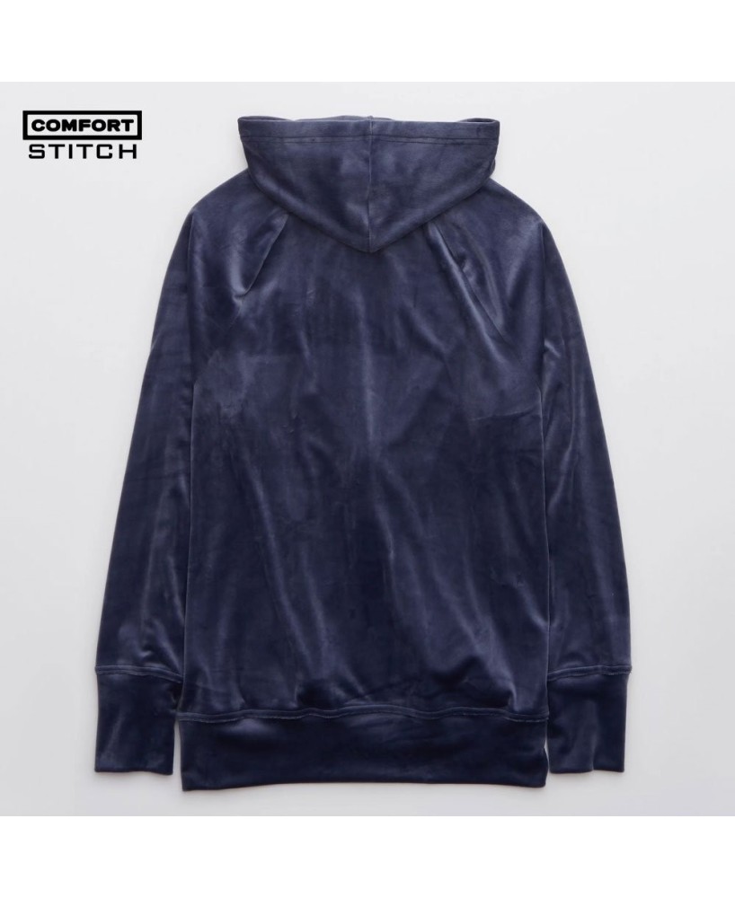 After Party Velour Oversized Full Zip Hoodie