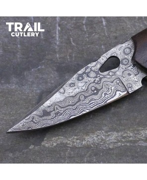 Handmade Damascus Steel Pocket Knife