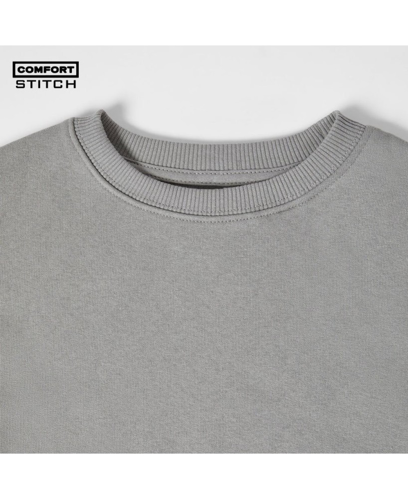 ROUND NECK PLAIN SWEATSHIRT