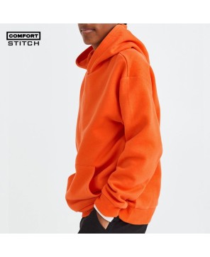 Comfort Stitch Orange French Terry Hoodie - Boys Oversized