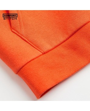 Comfort Stitch Orange French Terry Hoodie - Boys Oversized