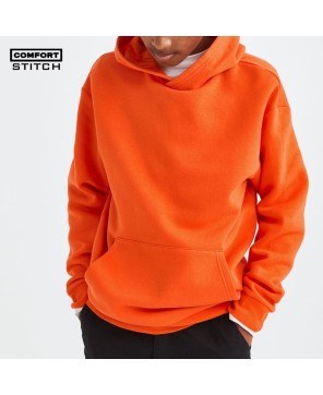 Comfort Stitch Orange French Terry Hoodie - Boys Oversized