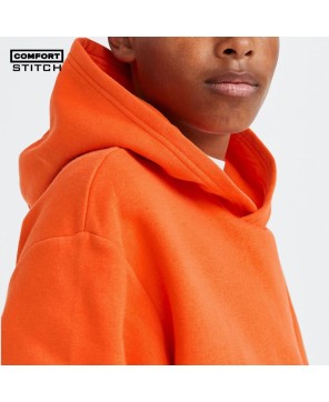 Comfort Stitch Orange French Terry Hoodie - Boys Oversized