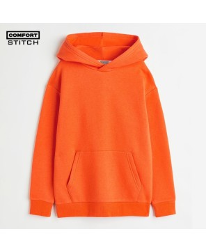 Comfort Stitch Orange French Terry Hoodie - Boys Oversized