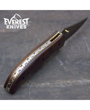 Everest Damascus Steel Knife - Walnut Handle